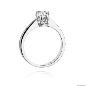 Pierścionek W220B Diament 0,30ct białe złoto