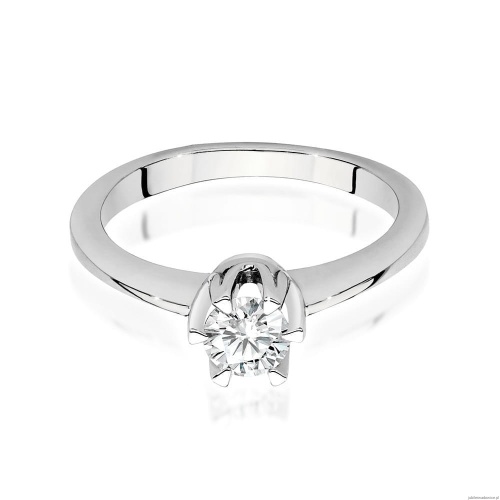 Pierścionek W220B Diament 0,40ct białe złoto