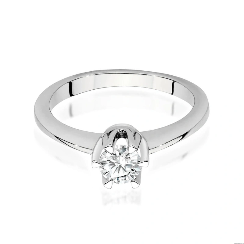 Pierścionek W220B Diament 0,40ct białe złoto