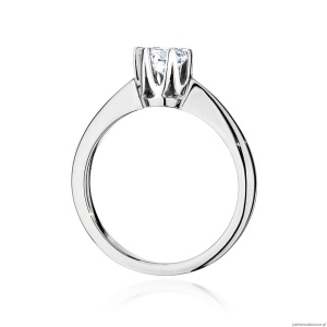 Pierścionek W220B Diament 0,40ct białe złoto