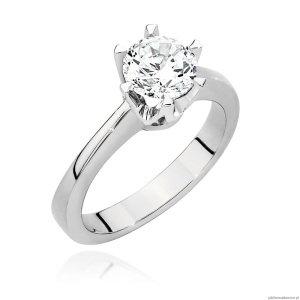 Pierścionek W220B Diament 0,70ct białe złoto