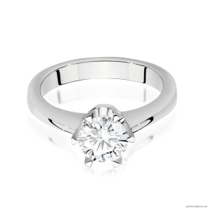 Pierścionek W220B Diament 0,70ct białe złoto