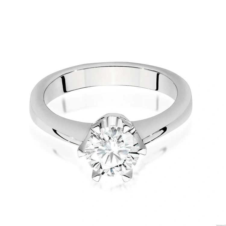Pierścionek W220B Diament 0,70ct białe złoto