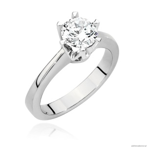 Pierścionek W220B Diament 1,00ct białe złoto