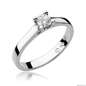 Pierścionek W221B Diament 0,20ct białe złoto