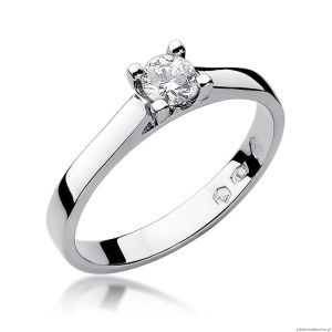 Pierścionek W221B Diament 0,25ct białe złoto
