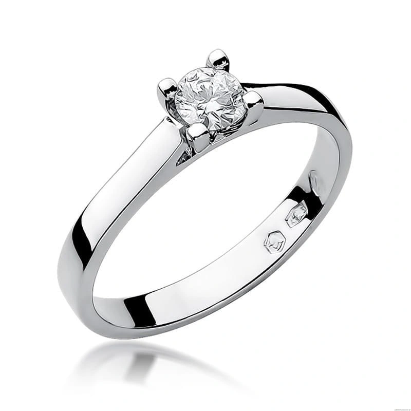Pierścionek W221B Diament 0,25ct białe złoto