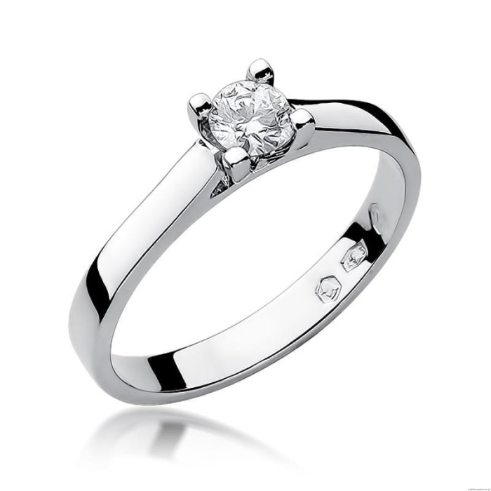 Pierścionek W221B Diament 0,30ct białe złoto