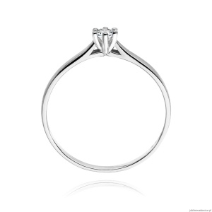Pierścionek W222 Diament 0,10ct białe złoto