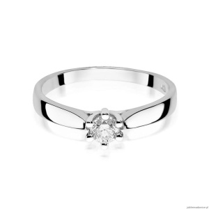 Pierścionek W222B Diament 0,20ct białe złoto