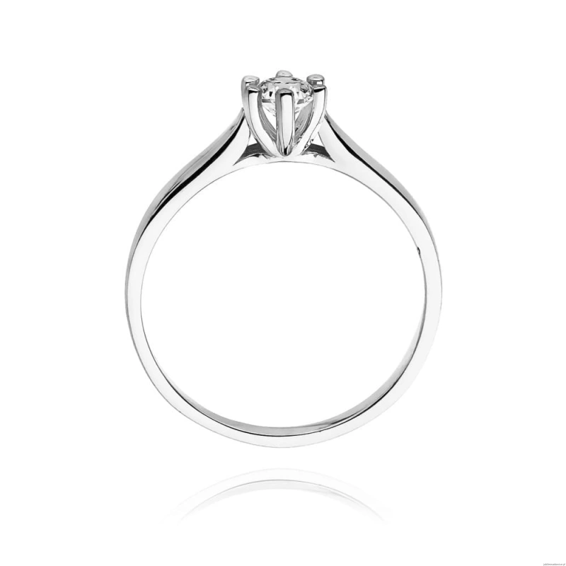 Pierścionek W222B Diament 0,20ct białe złoto