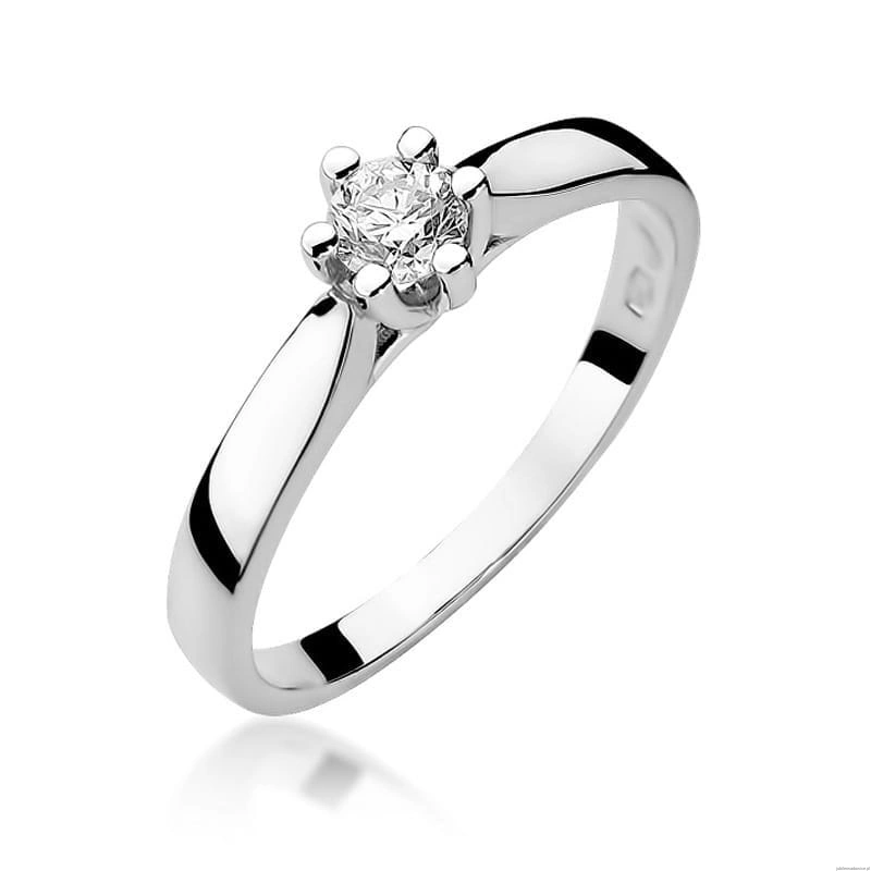 Pierścionek W222B Diament 0,23ct białe złoto
