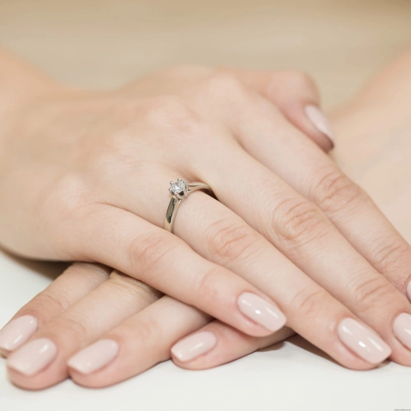 Pierścionek W222B Diament 0,23ct białe złoto