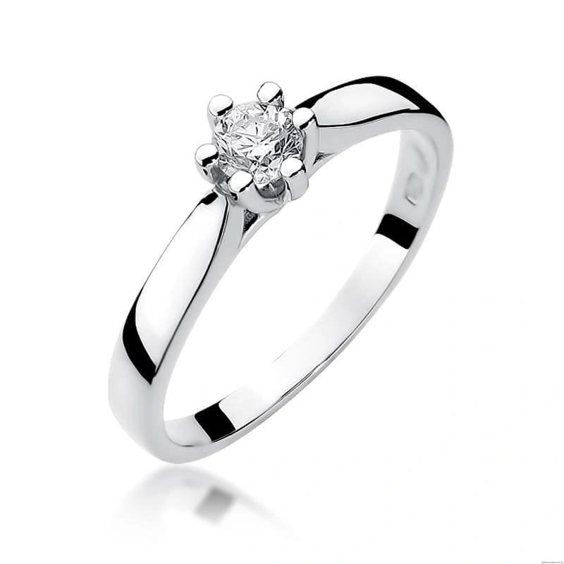 Pierścionek W222B Diament 0,25ct białe złoto