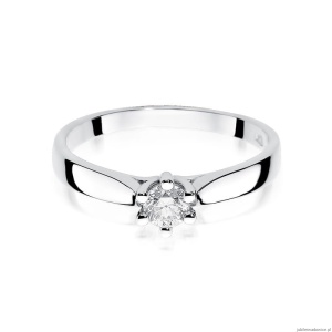 Pierścionek W222B Diament 0,25ct białe złoto