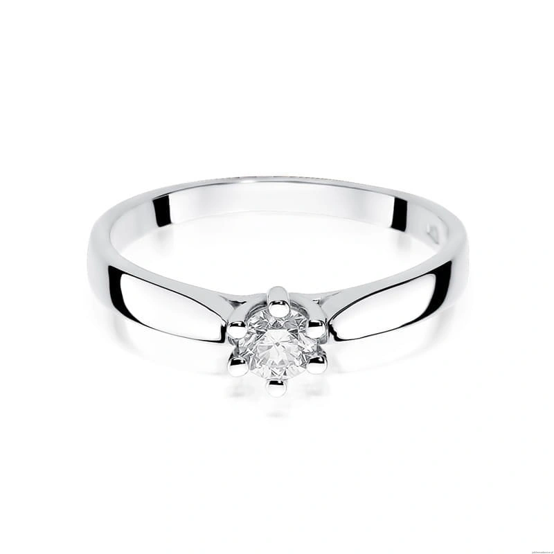 Pierścionek W222B Diament 0,25ct białe złoto