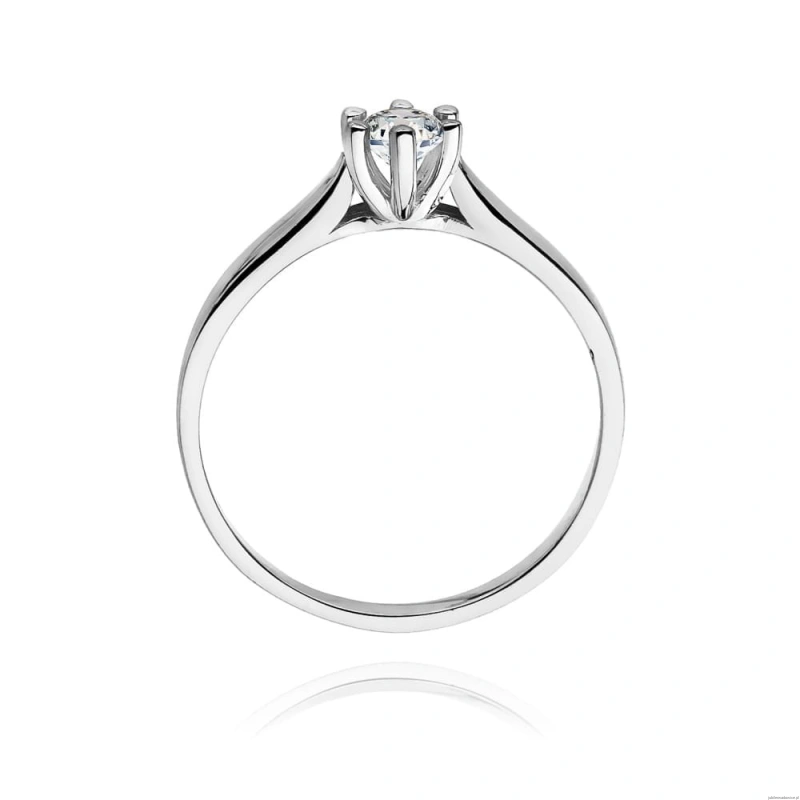 Pierścionek W222B Diament 0,25ct białe złoto