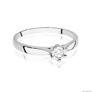 Pierścionek W222BT Diament 0,08ct białe złoto