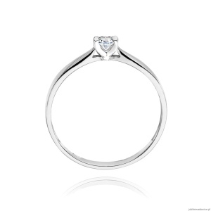 Pierścionek W223 Diament 0,08ct białe złoto
