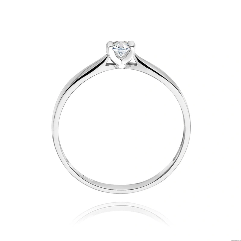 Pierścionek W223 Diament 0,08ct białe złoto