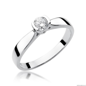 Pierścionek W223B Diament 0,30ct białe złoto