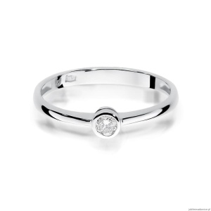 Pierścionek W224 Diament 0,08ct białe złoto