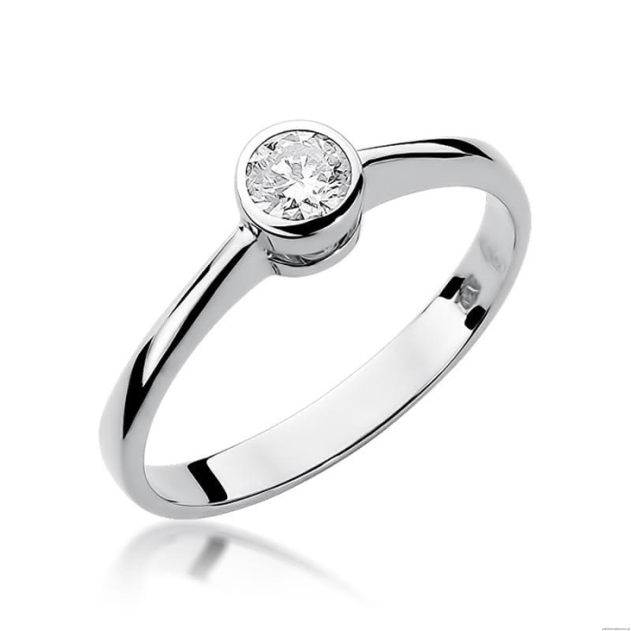 Pierścionek W224B Diament 0,25ct białe złoto