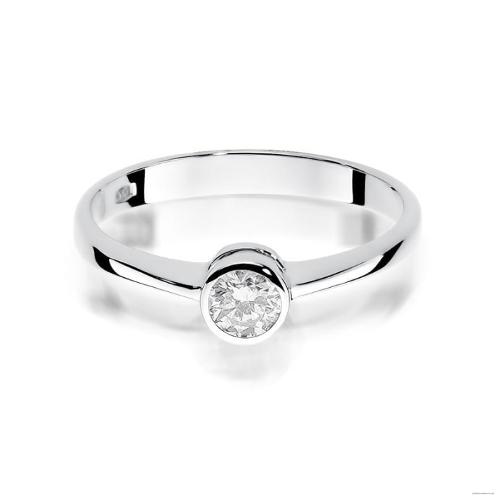 Pierścionek W224B Diament 0,25ct białe złoto