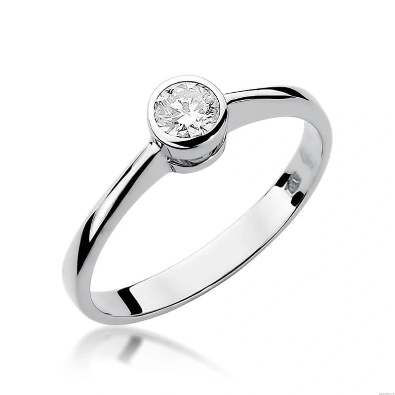 Pierścionek W224B Diament 0,30ct białe złoto