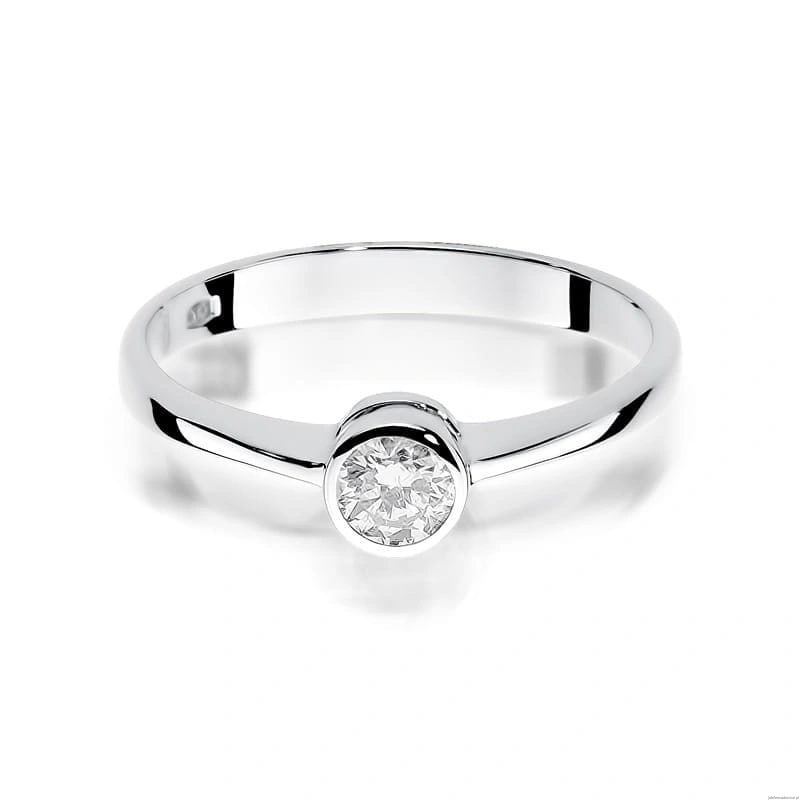Pierścionek W224B Diament 0,30ct białe złoto