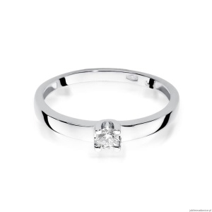 Pierścionek W225 Diament 0,08ct białe złoto