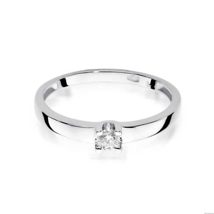 Pierścionek W225 Diament 0,08ct białe złoto