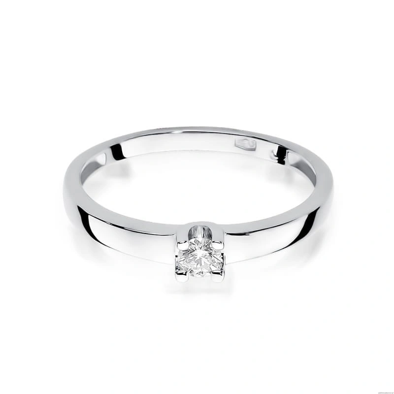 Pierścionek W225 Diament 0,08ct białe złoto
