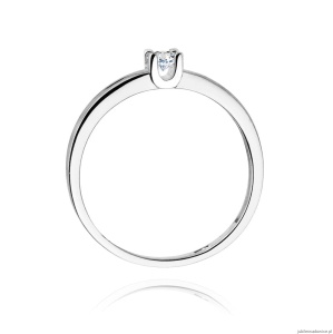 Pierścionek W225 Diament 0,08ct białe złoto