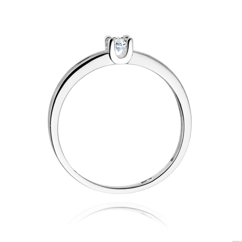 Pierścionek W225 Diament 0,10ct białe złoto
