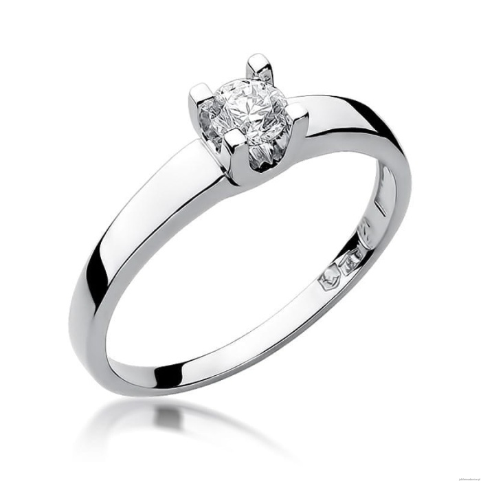 Pierścionek W225B Diament 0,30ct białe złoto