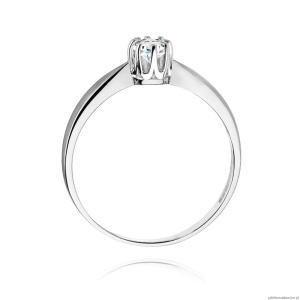 Pierścionek W228 Diament 0,15ct białe złoto
