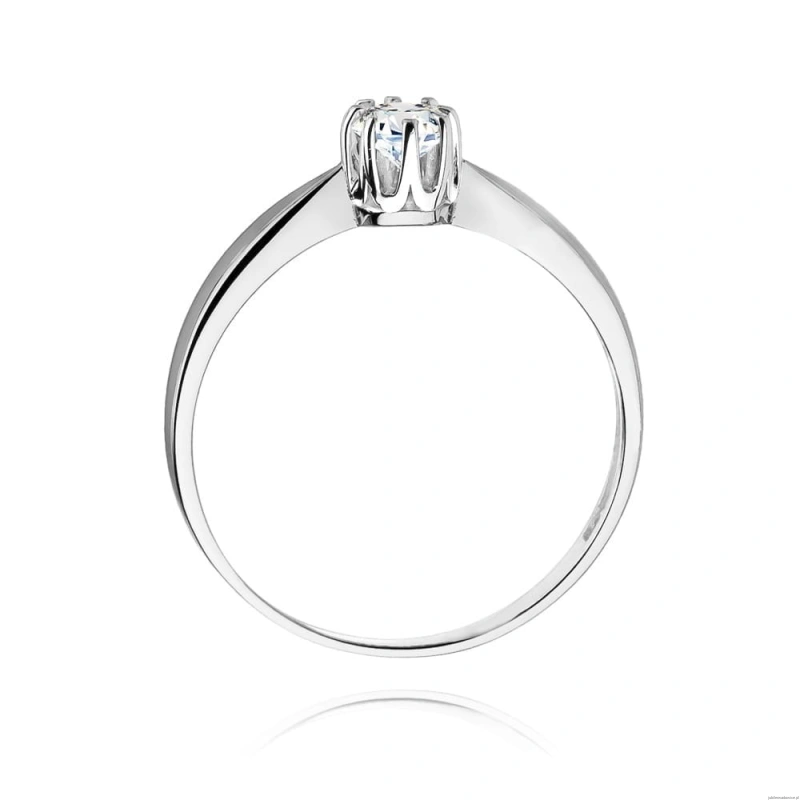 Pierścionek W228 Diament 0,15ct białe złoto