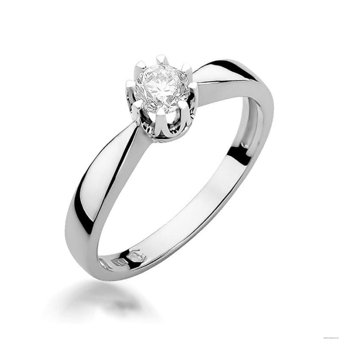 Pierścionek W228 Diament 0,25ct białe złoto