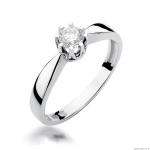 Pierścionek W228 Diament 0,30ct białe złoto