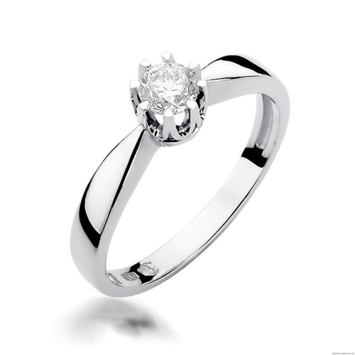 Pierścionek W228 Diament 0,30ct białe złoto