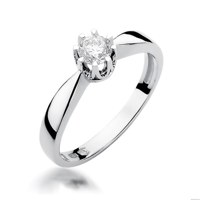 Pierścionek W228 Diament 0,30ct białe złoto