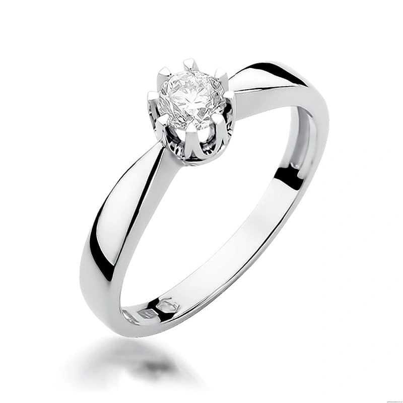 Pierścionek W228 Diament 0,30ct białe złoto