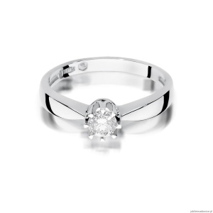 Pierścionek W228 Diament 0,30ct białe złoto