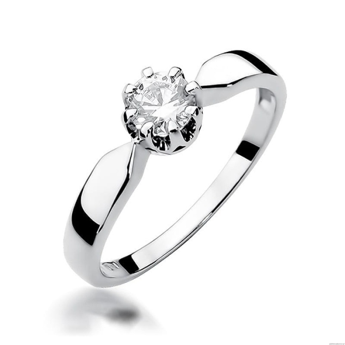Pierścionek W228 Diament 0,40ct białe złoto