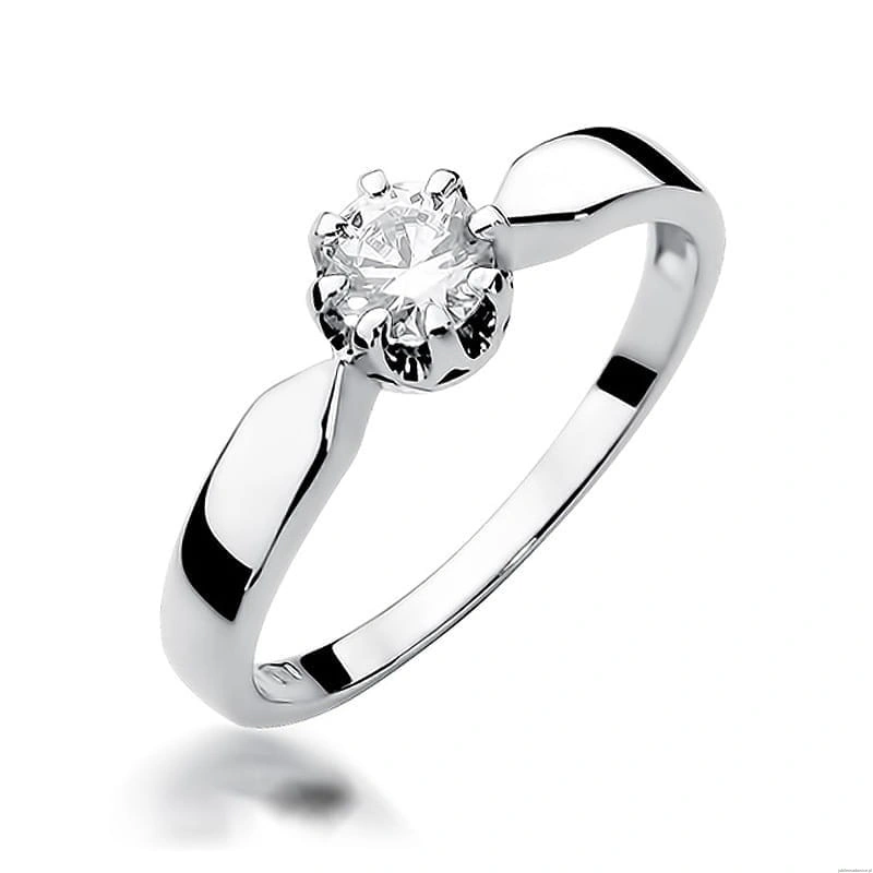 Pierścionek W228 Diament 0,40ct białe złoto