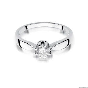 Pierścionek W228 Diament 0,40ct białe złoto