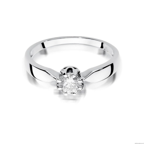 Pierścionek W228 Diament 0,40ct białe złoto