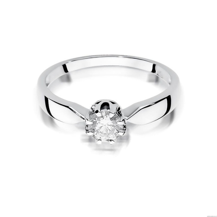 Pierścionek W228 Diament 0,40ct białe złoto
