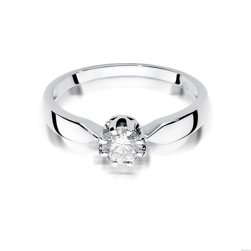 Pierścionek W228 Diament 0,40ct białe złoto